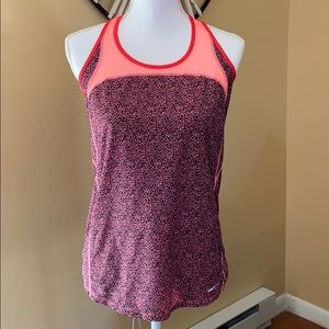 Nike Dri-Fit Pink & Black Leopard Print Racerback Athletic Tank Top Size Medium